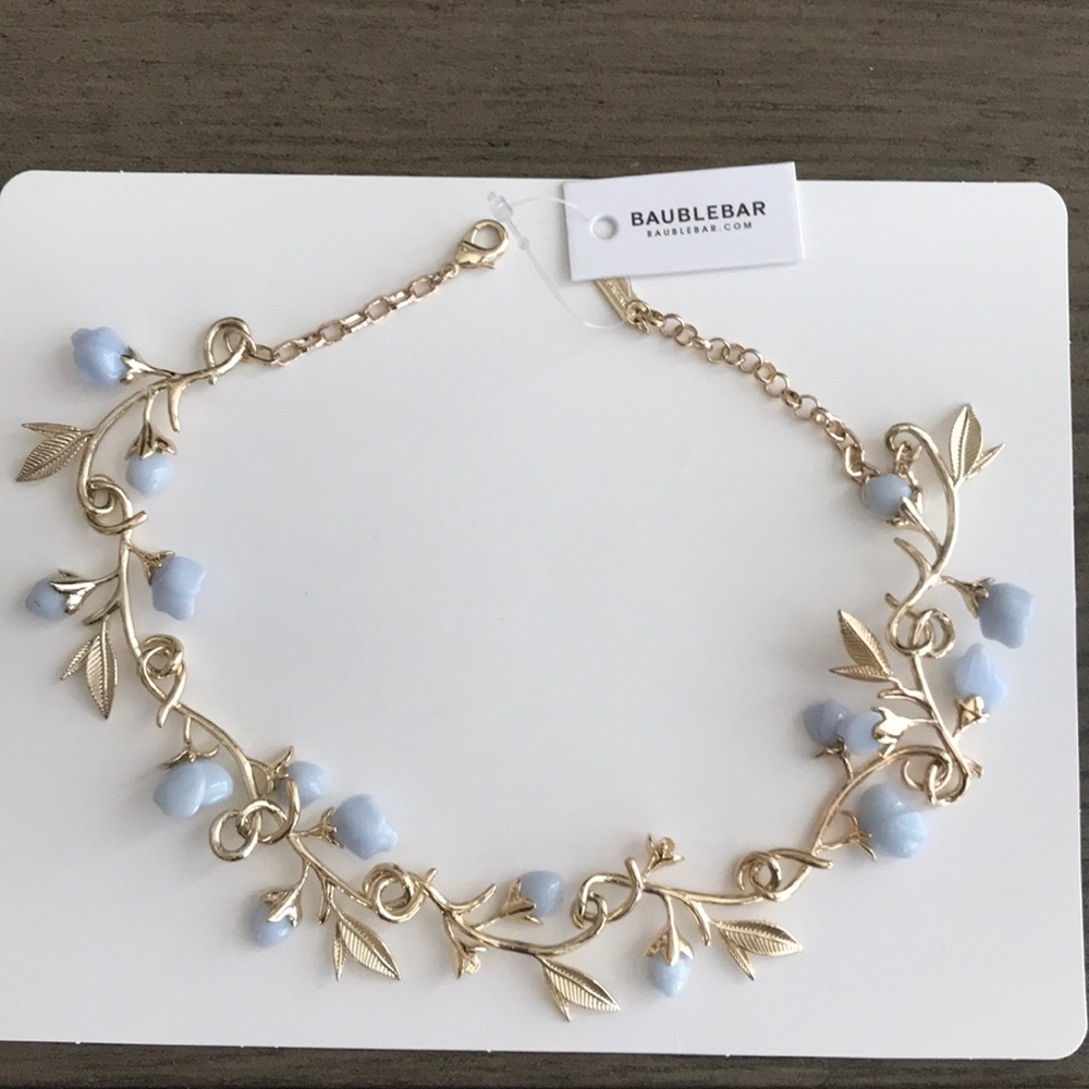 Baublebar Blue Flowers on Vine Necklace